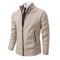 Mens Autumn Winter Casual Sports Cardigan Fleece Lined Stand Collar Zipper Sweater 12