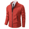 Mens Autumn Winter Casual Sports Cardigan Fleece Lined Stand Collar Zipper Sweater 13