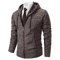 Mens Autumn Winter Casual Sports Cardigan Fleece Lined Stand Collar Zipper Sweater 2