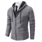 Mens Autumn Winter Casual Sports Cardigan Fleece Lined Stand Collar Zipper Sweater 6