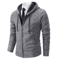 Mens Autumn Winter Casual Sports Cardigan Fleece Lined Stand Collar Zipper Sweater 6