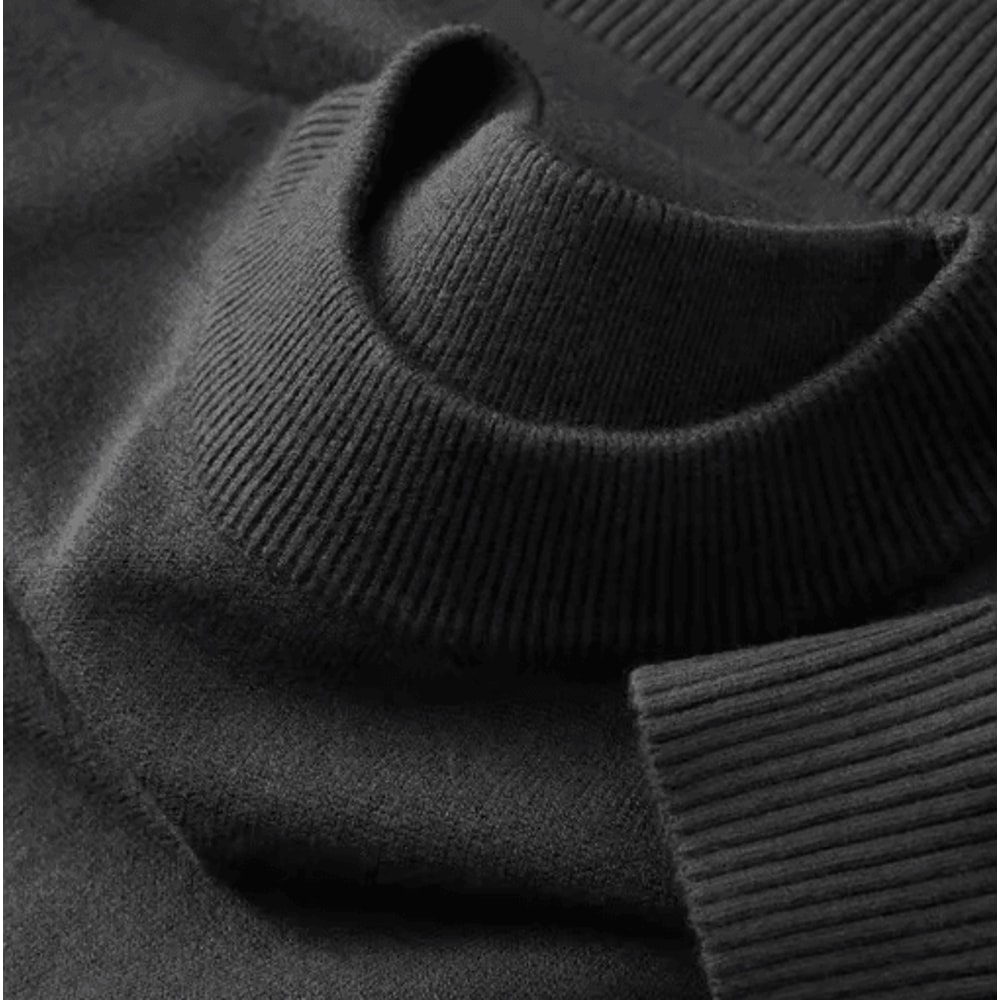 Mens Autumn Casual Mock Turtleneck Sweater Lightweight Long Sleeve Knit Pullover 5