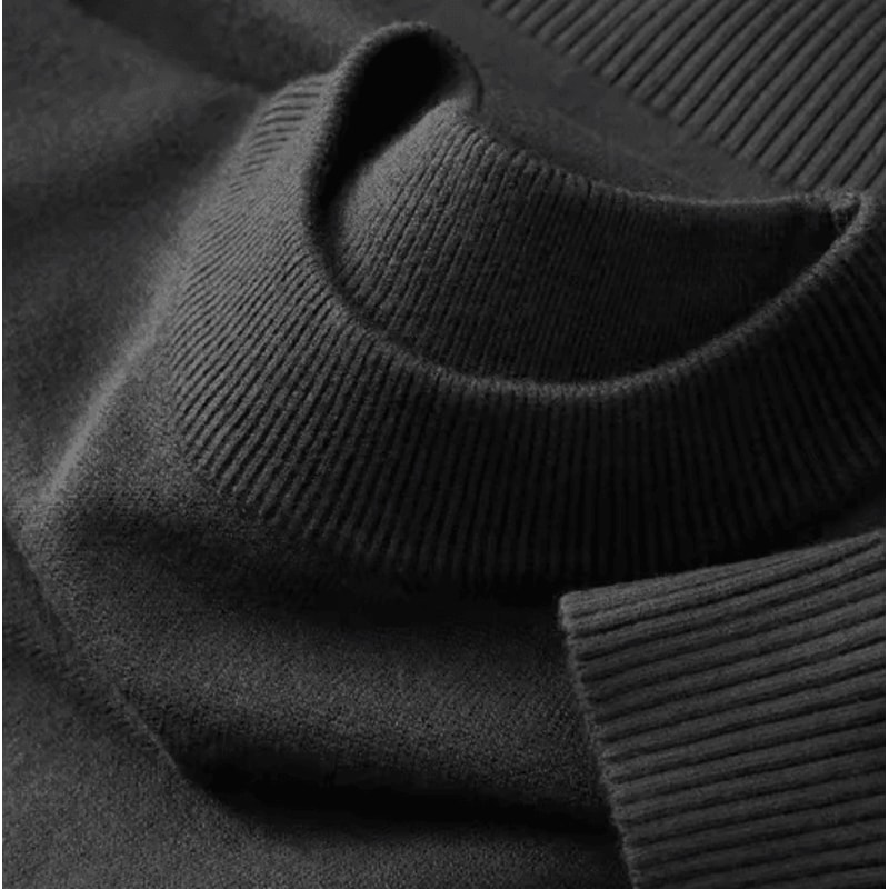 Mens Autumn Casual Mock Turtleneck Sweater Lightweight Long Sleeve Knit Pullover 5