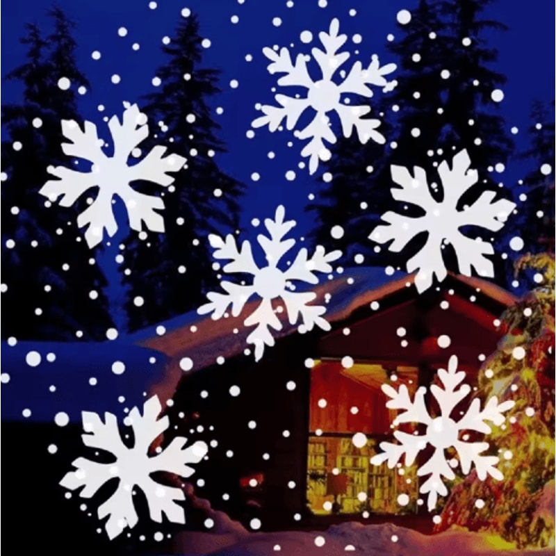 LED USB Snowflake Projector Light Christmas New Year Holiday Projection Lamp 2
