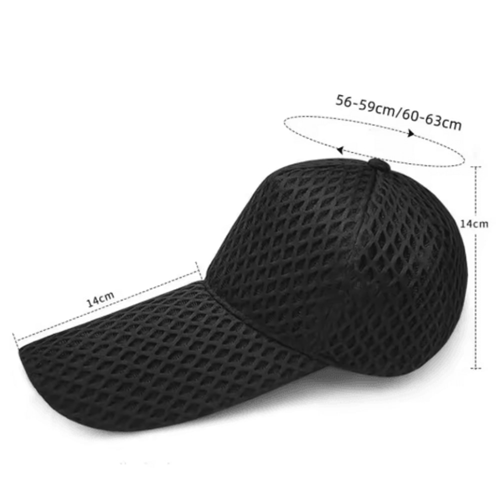 Mens Plus Size Mesh Baseball Cap Oversize Trucker Sun Hat With Long Peak 1