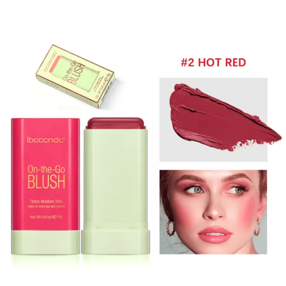 Cream Blush Stick Waterproof Easy Blend Rouge For Bright Natural Glow 2