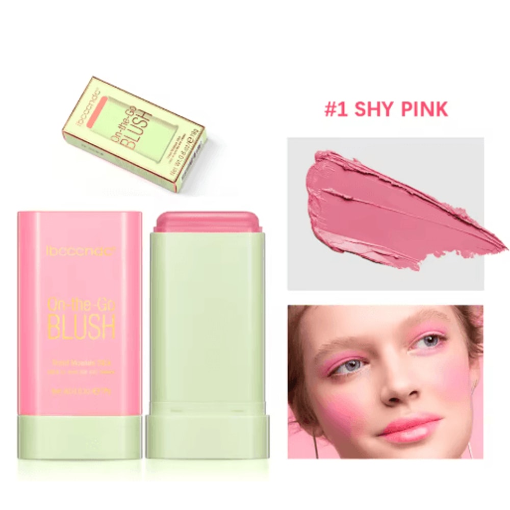 Cream Blush Stick Waterproof Easy Blend Rouge For Bright Natural Glow 3
