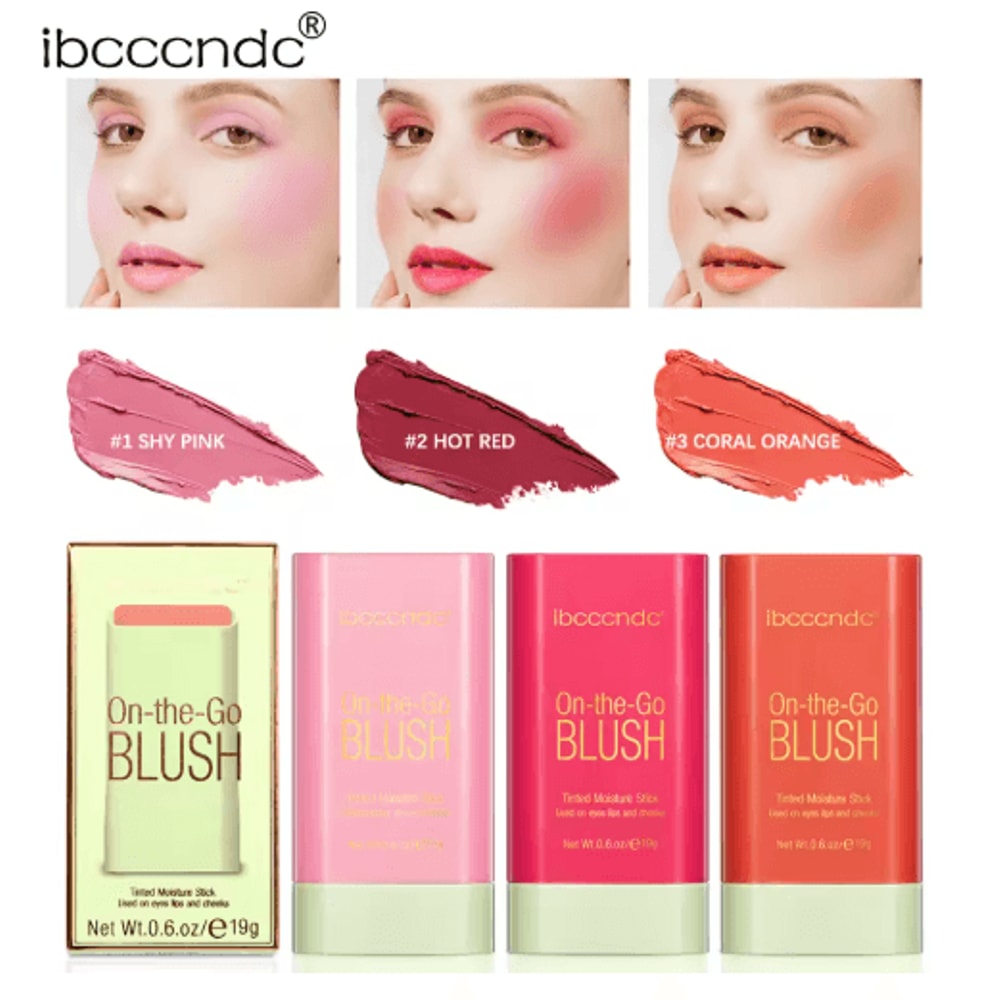 Cream Blush Stick Waterproof Easy Blend Rouge For Bright Natural Glow 7