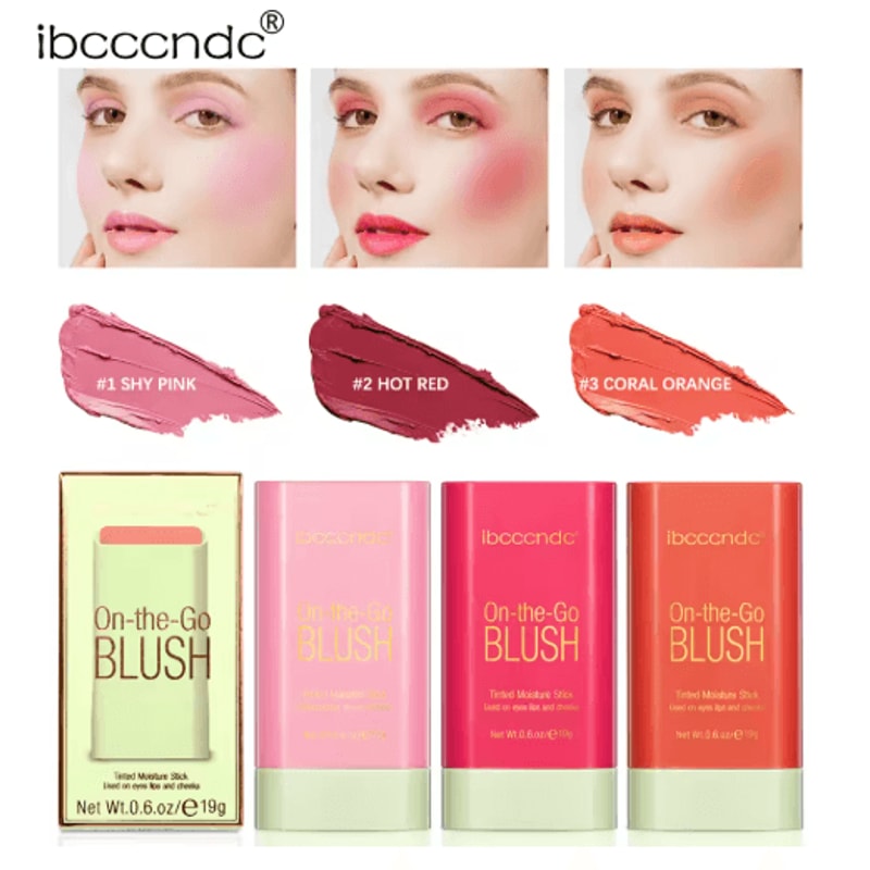 Cream Blush Stick Waterproof Easy Blend Rouge For Bright Natural Glow 7