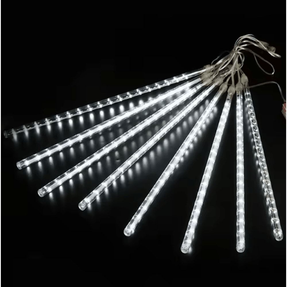 LED Meteor Shower Rain Lights Waterproof Falling Raindrop Fairy String Lights 30CM 4