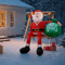 OurWarm 8FT Christmas Inflatable Santa Climbing Outdoor Yard Decoration 2