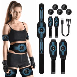 ems abdominal fitness belt intelligent muscle massage trainer with usb charging