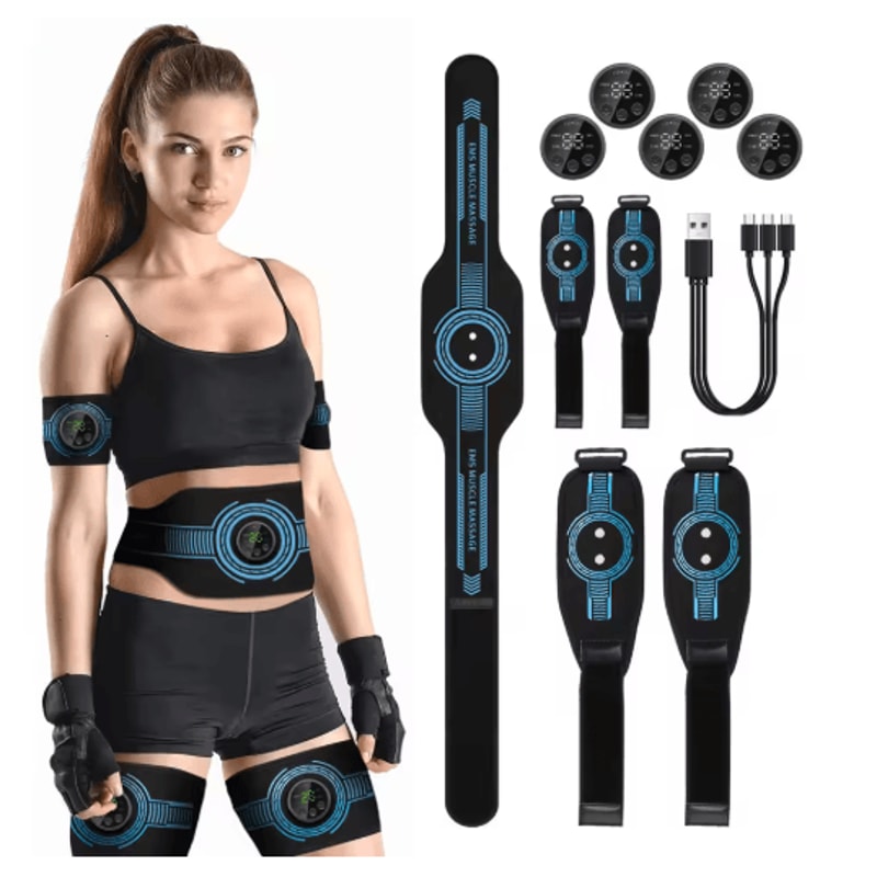 EMS Abdominal Fitness Belt Intelligent Muscle Massage Trainer With USB Charging 11