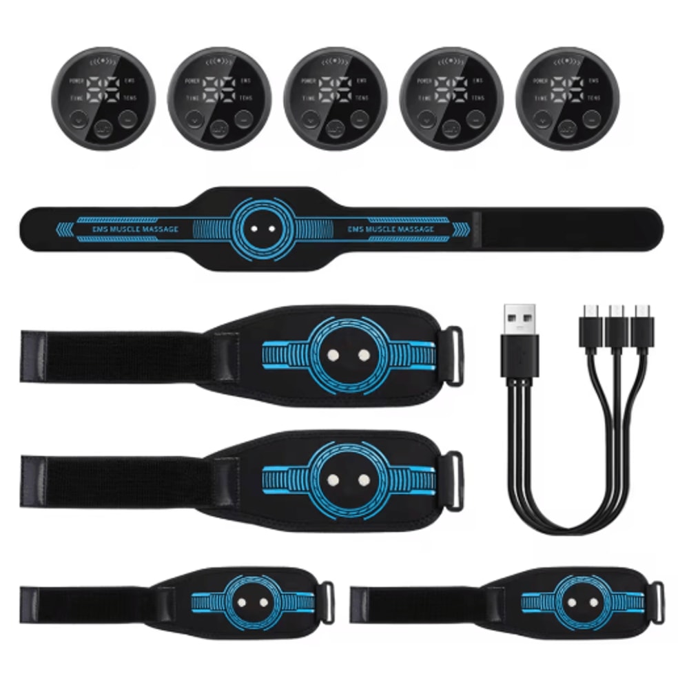 EMS Abdominal Fitness Belt Intelligent Muscle Massage Trainer With USB Charging 4