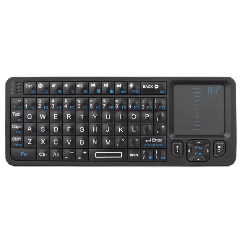 Rii K06 Mini Bluetooth Keyboard Backlit 2 4GHz Wireless Keyboard With IR Learning Touchpad 1