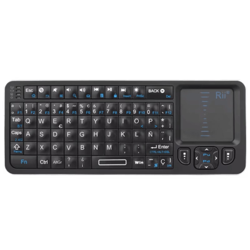 Rii K06 Mini Bluetooth Keyboard Backlit 2 4GHz Wireless Keyboard With IR Learning Touchpad 2