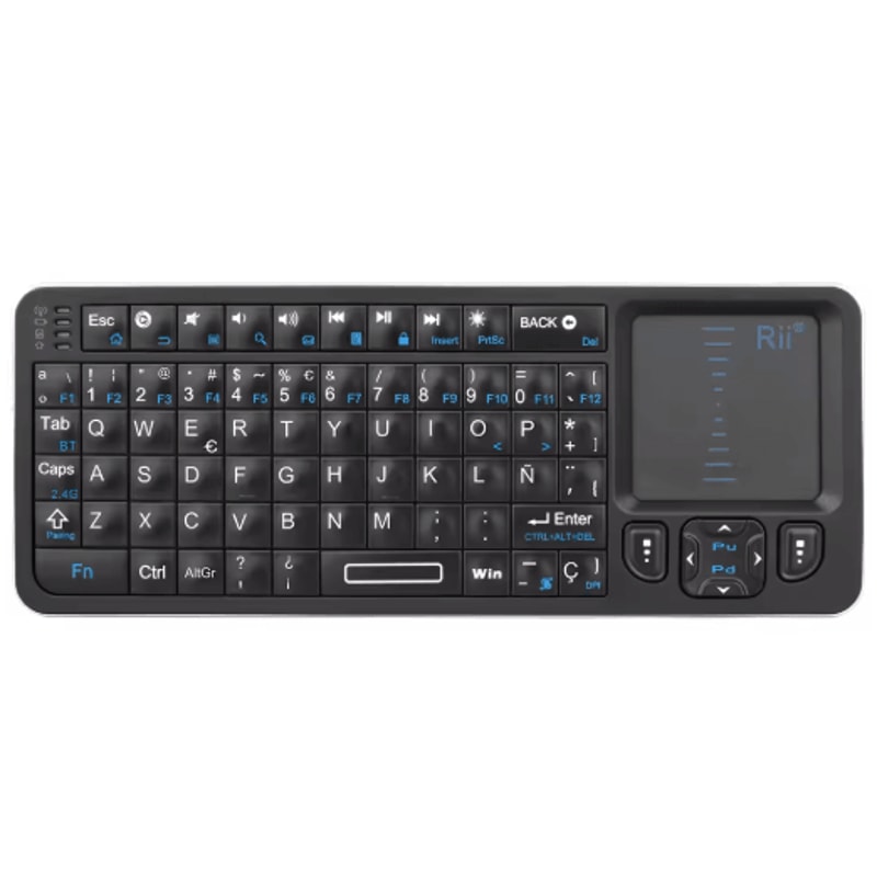 Rii K06 Mini Bluetooth Keyboard Backlit 2 4GHz Wireless Keyboard With IR Learning Touchpad 3