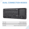 Rii K06 Mini Bluetooth Keyboard Backlit 2 4GHz Wireless Keyboard With IR Learning Touchpad 7
