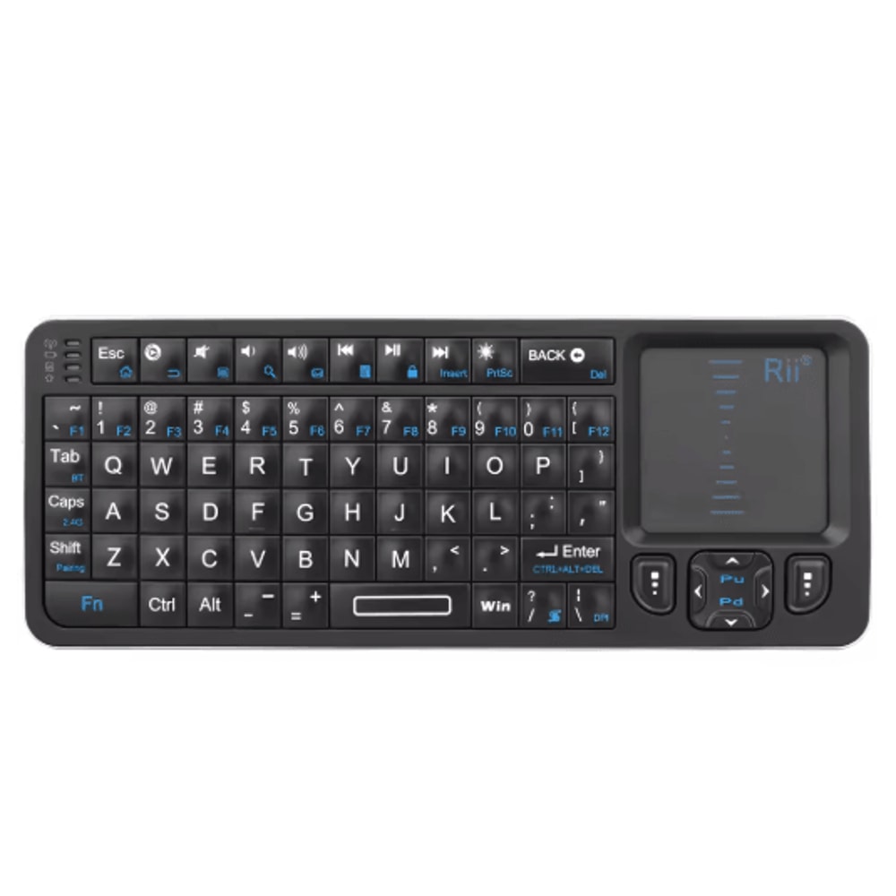 Rii K06 Mini Bluetooth Keyboard Backlit 2 4GHz Wireless Keyboard With IR Learning Touchpad 8