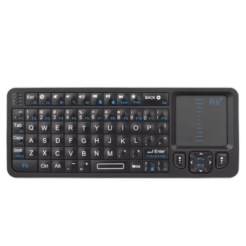 Rii K06 Mini Bluetooth Keyboard Backlit 2 4GHz Wireless Keyboard With IR Learning Touchpad 8