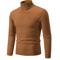 Mens High Neck Knitted Sweater Warm Solid Color Winter Turtleneck Pullover 3