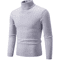 Mens High Neck Knitted Sweater Warm Solid Color Winter Turtleneck Pullover 5