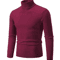 Mens High Neck Knitted Sweater Warm Solid Color Winter Turtleneck Pullover 6