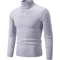 Mens High Neck Knitted Sweater Warm Solid Color Winter Turtleneck Pullover 8