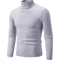 Mens High Neck Knitted Sweater Warm Solid Color Winter Turtleneck Pullover 8