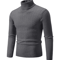 Mens High Neck Knitted Sweater Warm Solid Color Winter Turtleneck Pullover 10