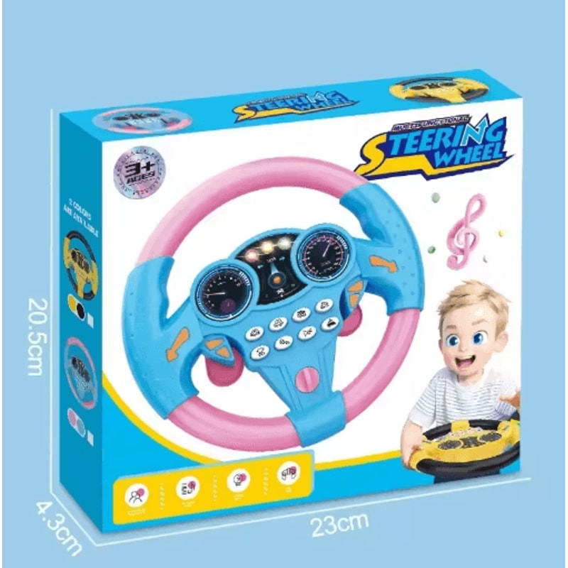 Infant Interactive Steering Wheel Toy Light Up Musical Learning Toy For Strollers 1