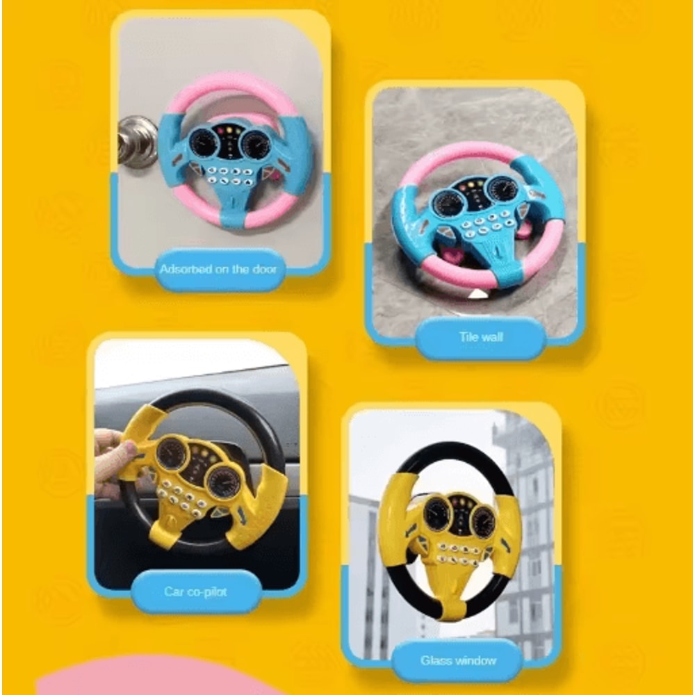 Infant Interactive Steering Wheel Toy Light Up Musical Learning Toy For Strollers 2