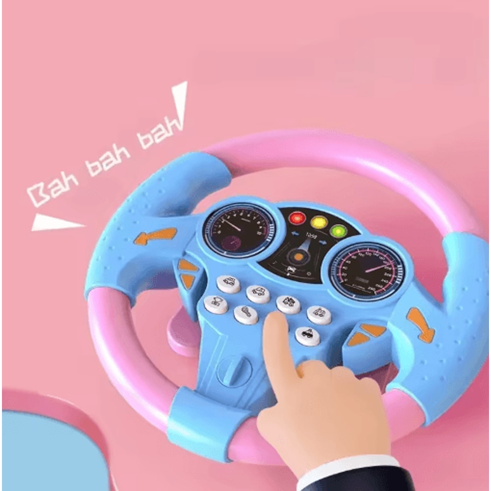 Infant Interactive Steering Wheel Toy Light Up Musical Learning Toy For Strollers 4