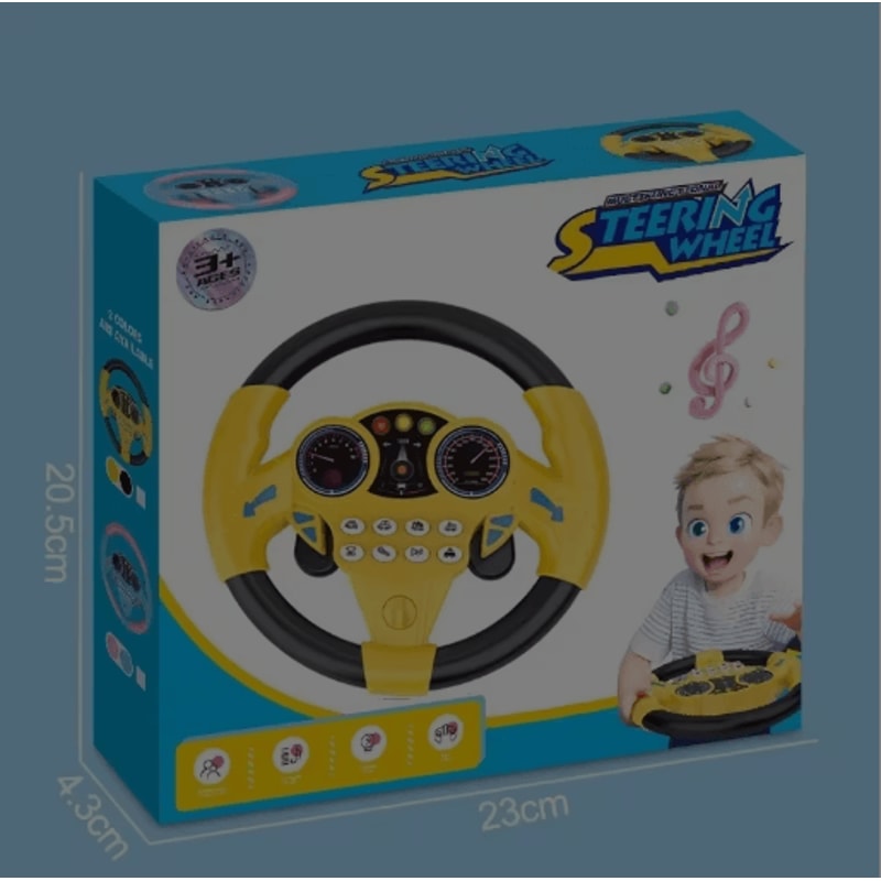 Infant Interactive Steering Wheel Toy Light Up Musical Learning Toy For Strollers 7