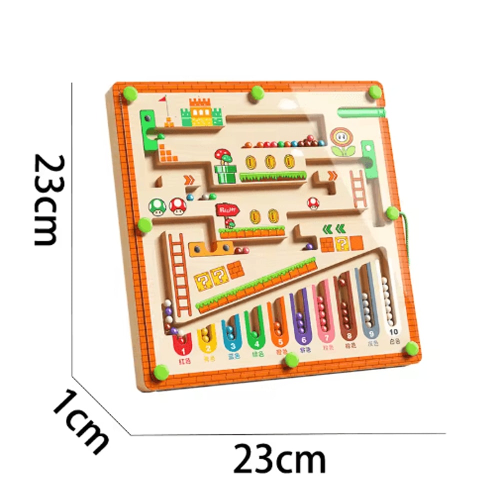 Childrens Magnetic Maze Puzzle Toy Walking Ball Concentration Logic Training Board 2
