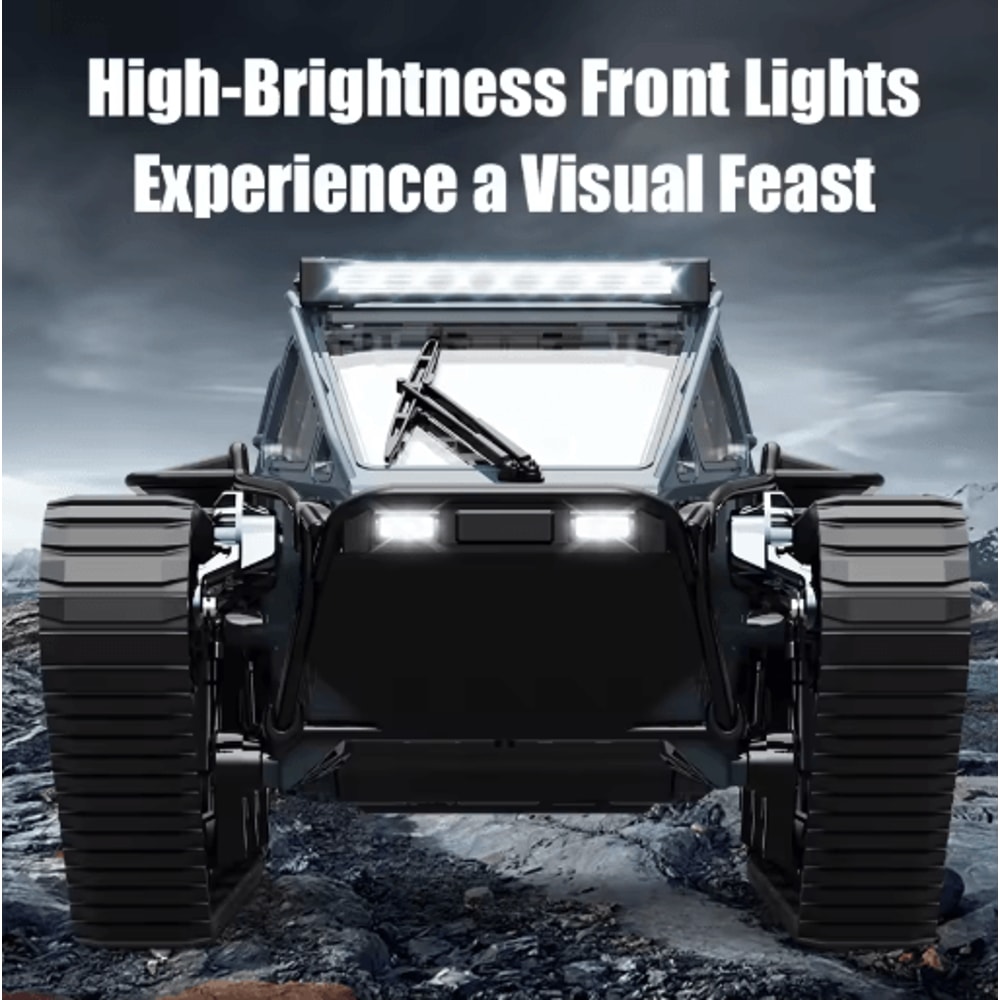 JJRC C8812 RC Tracked Tank LED Light Simulation Remote Control Off Road Vehicle 5