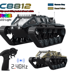 jjrc c8812 rc tracked tank led light simulation remote control off road vehicle