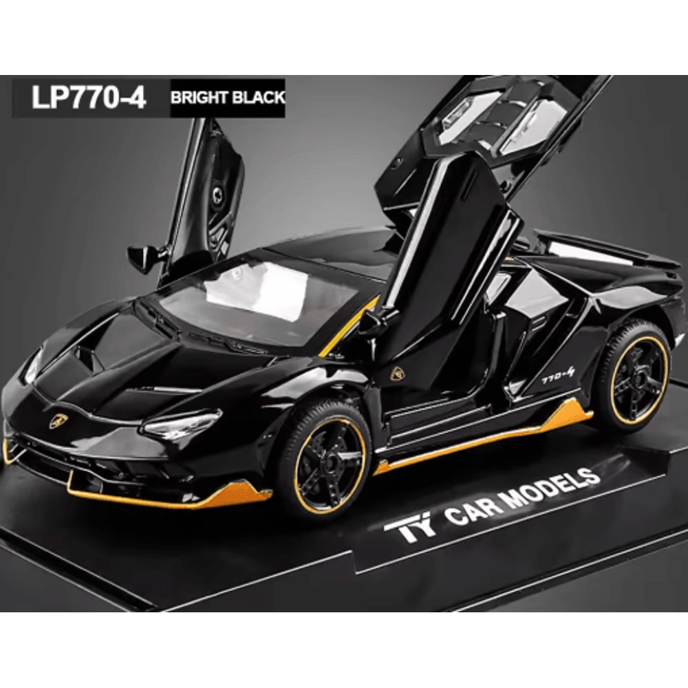 1 32 Lamborghini LP770 Diecast Model Car Alloy Pull Back Toy With Lights Music 4