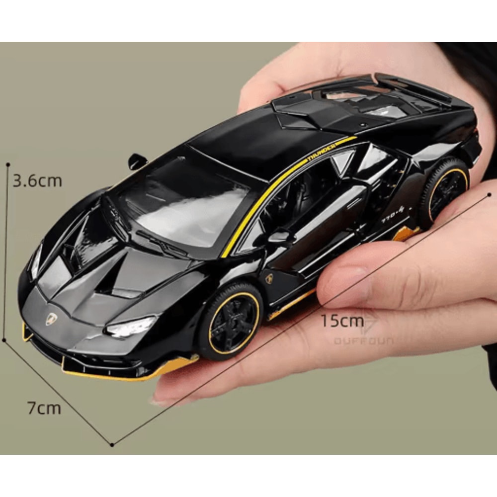 1 32 Lamborghini LP770 Diecast Model Car Alloy Pull Back Toy With Lights Music 6