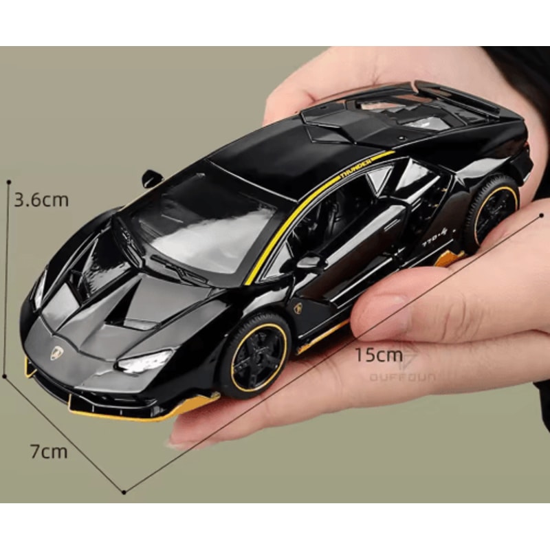 1 32 Lamborghini LP770 Diecast Model Car Alloy Pull Back Toy With Lights Music 6