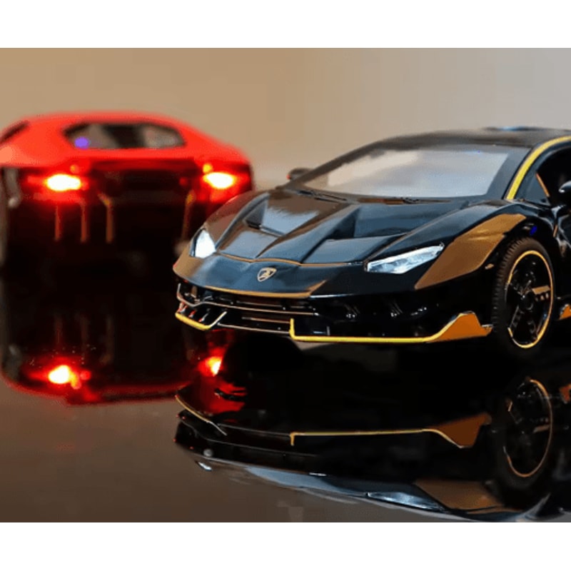 1 32 Lamborghini LP770 Diecast Model Car Alloy Pull Back Toy With Lights Music 7
