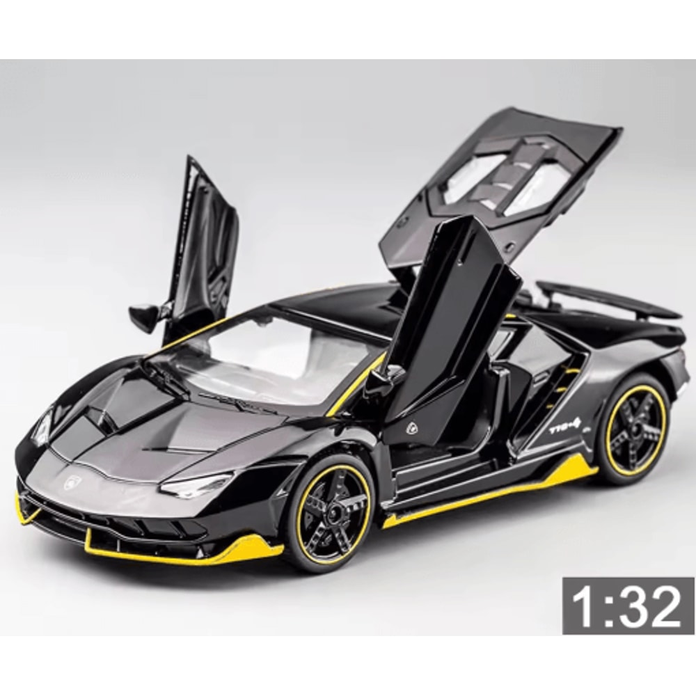 1 32 Lamborghini LP770 Diecast Model Car Alloy Pull Back Toy With Lights Music 0