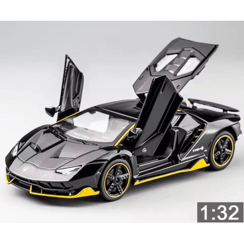 1 32 Lamborghini LP770 Diecast Model Car Alloy Pull Back Toy With Lights Music 0