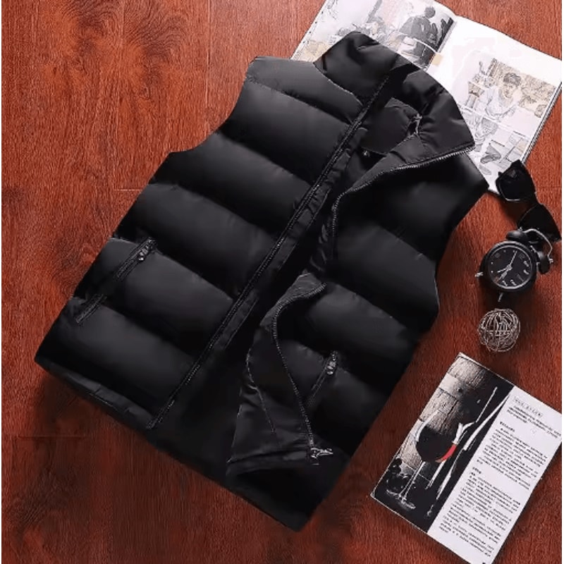 Mens Winter Vest Jacket Warm Waterproof Sleeveless Zipper Waistcoat 4