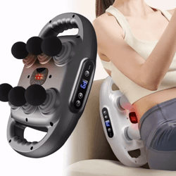 professional fascia massage gun high frequency muscle massager with 6 interchangeable heads