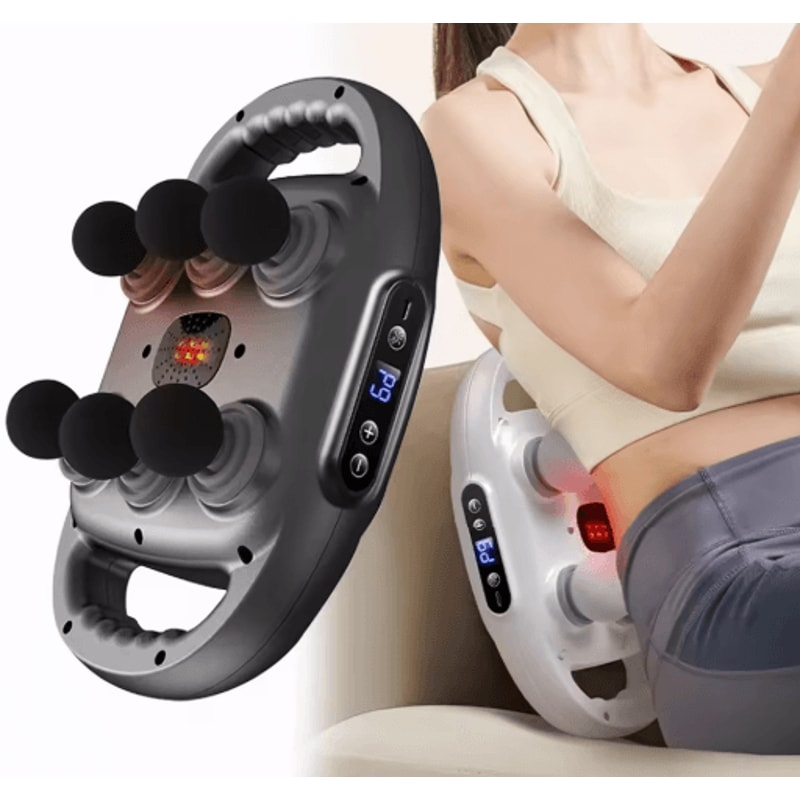 Professional Fascia Massage Gun High Frequency Muscle Massager With 6 Interchangeable Heads 0