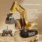 Alloy RC Excavator Toy Car Electric Engineering Vehicle With Lights Sound 10