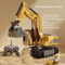 Alloy RC Excavator Toy Car Electric Engineering Vehicle With Lights Sound 10