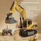 Alloy RC Excavator Toy Car Electric Engineering Vehicle With Lights Sound 8