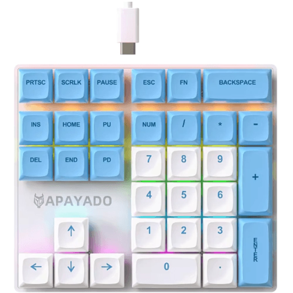 APAYADO K33 Mini Numeric Keyboard 33 Key RGB Mechanical Keypad For Finance Accounting 1